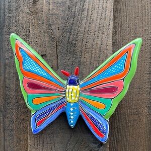 Colorful Ceramic Talavera Butterfly Wall Decor